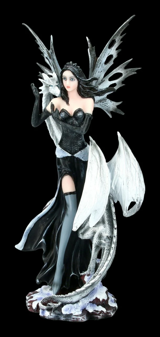 Elfen Figur Bettina Mit Weißem Drachen 5 Elfen Figur Bettina Mit Weißem Drachen – Bild 3