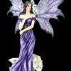 Elfen Figur Mit Wolf Und Eule - Amethyst Companions