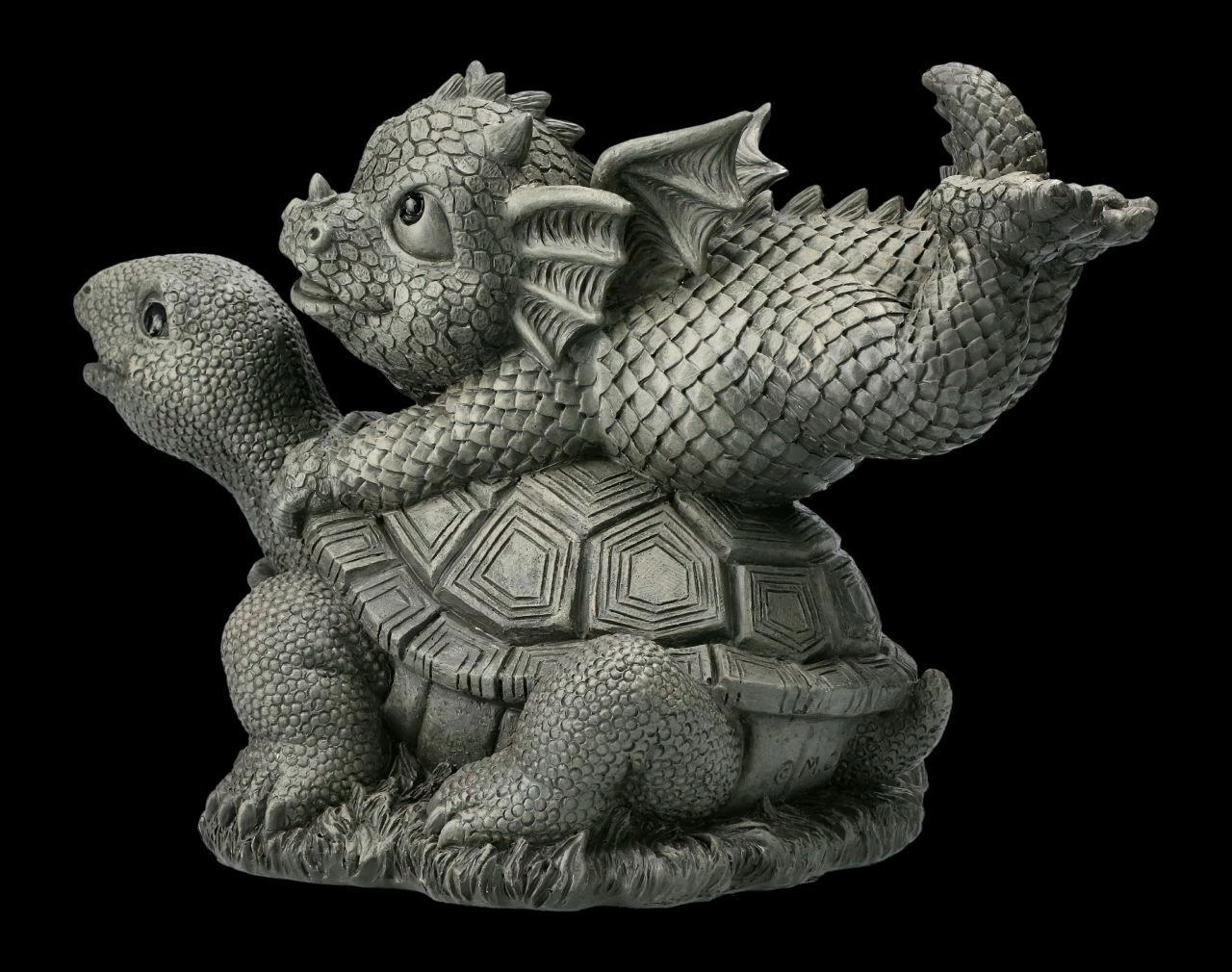 Gartenfigur - Drache Mit Schildkröte 8 Gartenfigur - Drache Mit Schildkröte – Bild 6