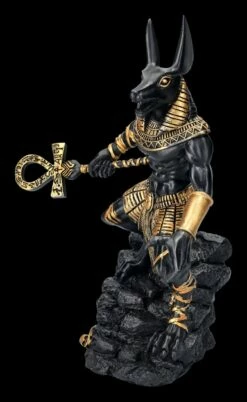 Anubis Krieger Figur Auf Felsen - Schwarz -FIGUREN Verkäufe FS23927 Anubis Krieger Figur auf Felsen schwarz 7 1280x1280