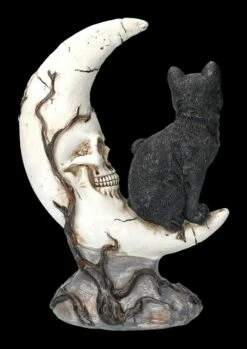 Totenkopf Mond Mit Schwarzer Katze -FIGUREN Verkäufe FS23935 Totenkopf Mond mit schwazer Katze 4 1280x1280