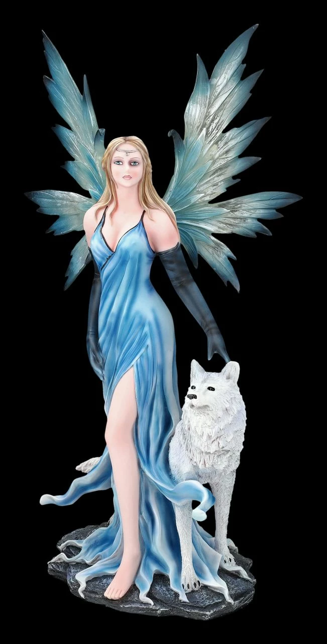 Elfen Figur Talia Mit Winter Wolf 4 Elfen Figur Talia Mit Winter Wolf – Bild 2