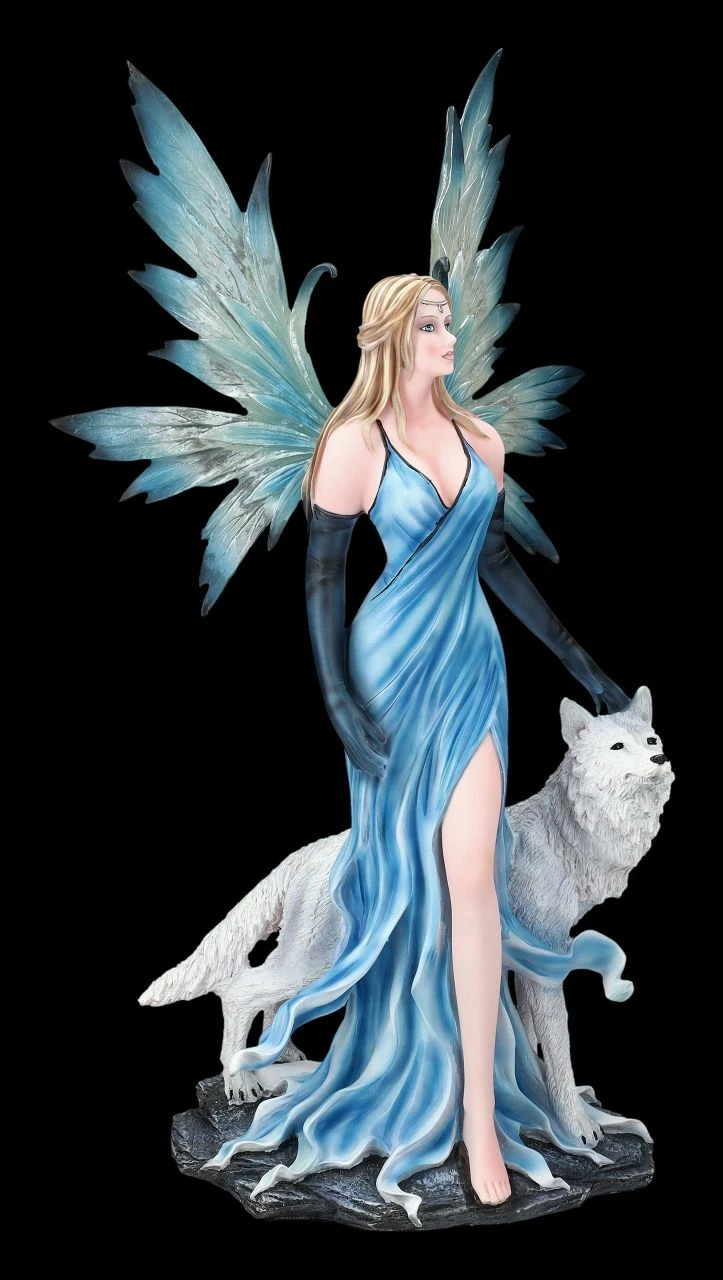 Elfen Figur Talia Mit Winter Wolf 5 Elfen Figur Talia Mit Winter Wolf – Bild 3