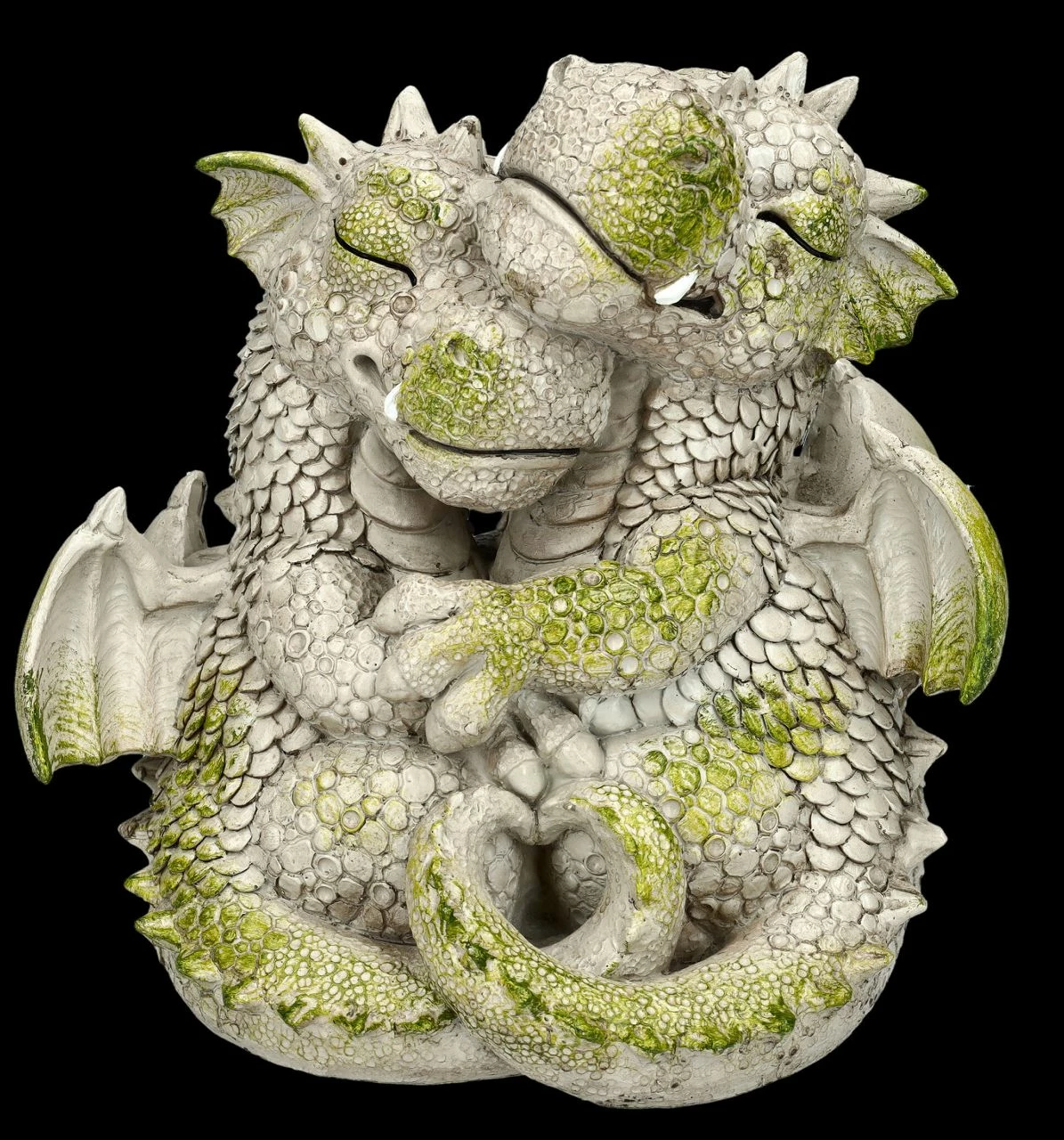Gartenfigur Drachen Paar - Ich Hab Dich Lieb 3 Gartenfigur Drachen Paar - Ich Hab Dich Lieb