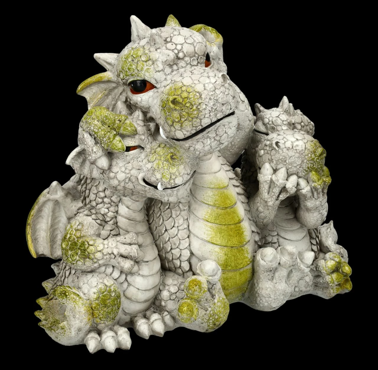 Gartenfigur Drachen Familie - Nichts Böses 4 Gartenfigur Drachen Familie - Nichts Böses – Bild 2