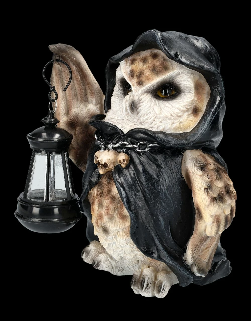 Eulen Figur In Reaperkutte Mit LED Laterne 9 Eulen Figur In Reaperkutte Mit LED Laterne – Bild 7