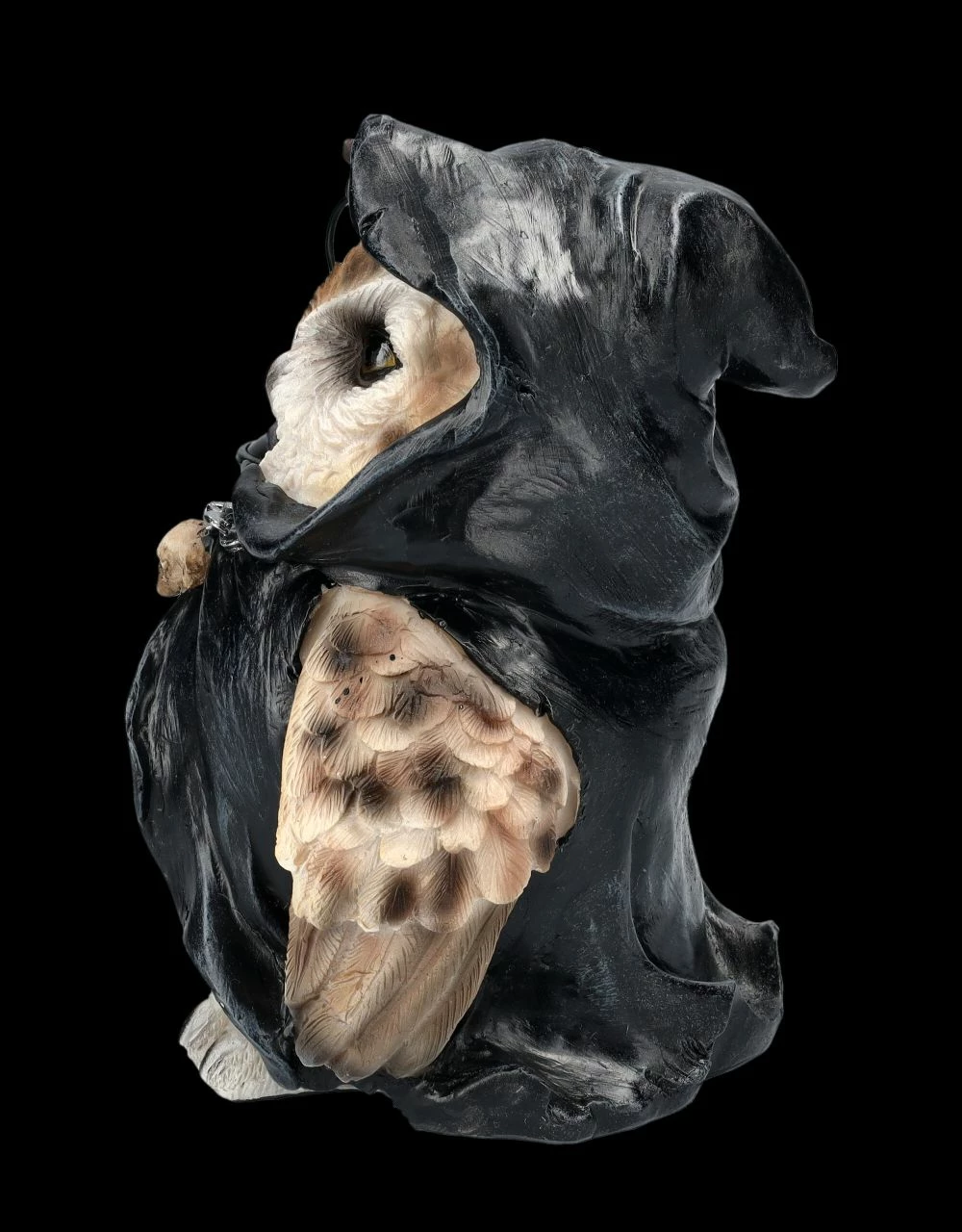 Eulen Figur In Reaperkutte Mit LED Laterne 5 Eulen Figur In Reaperkutte Mit LED Laterne – Bild 3