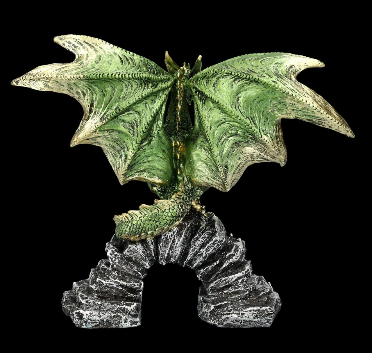 Drachen Figur Grün Auf Felsenbrücke 7 Drachen Figur Grün Auf Felsenbrücke – Bild 5