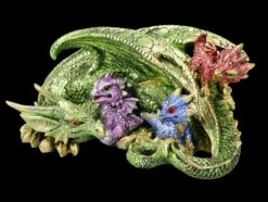 Drachenfigur Grün - Mutter Mit 3 Kindern -FIGUREN Verkäufe FS25710 Drachenfigur gr n Mutter mit 3 Kindern 2 1280x1280