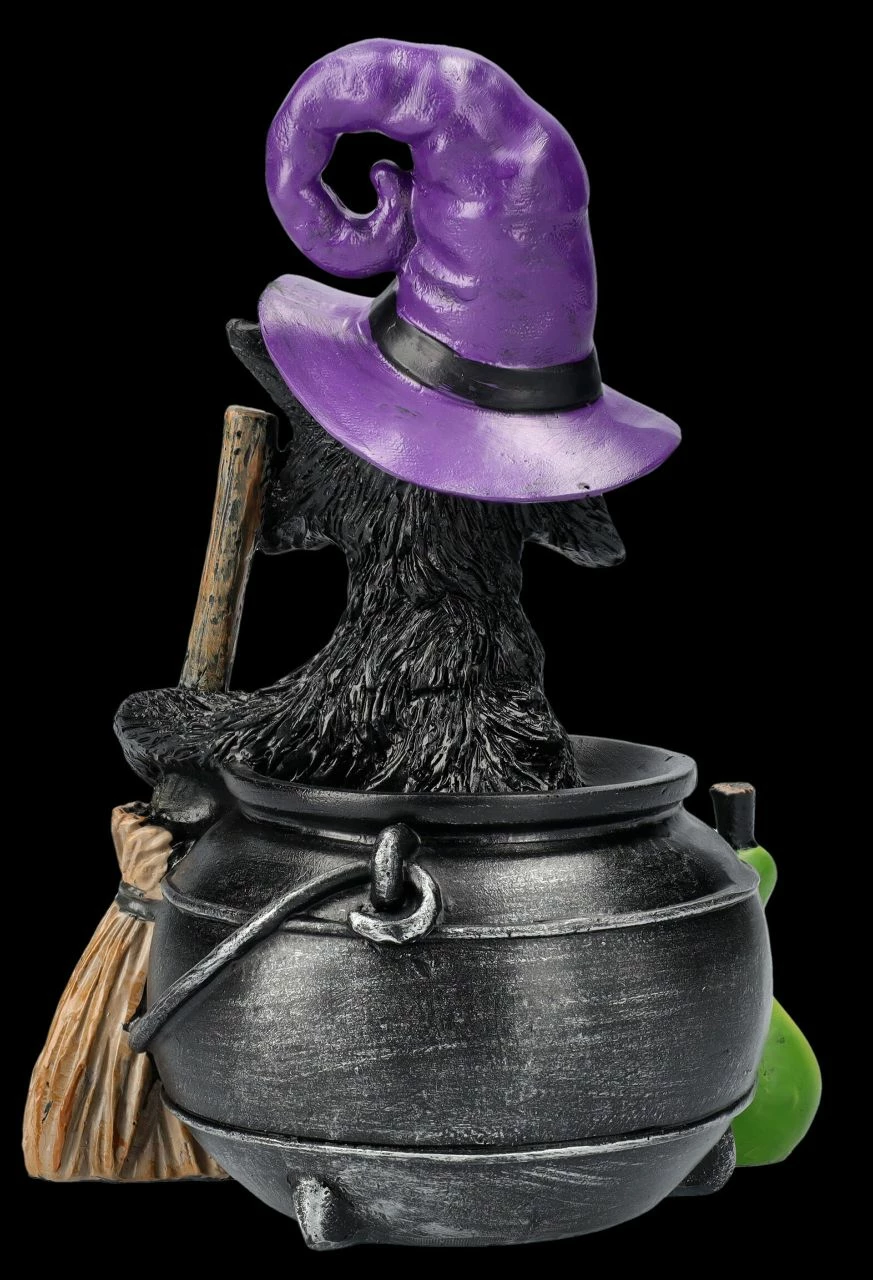 Hexen-Katzen-Figur Sitzt In Zauberkessel 7 Hexen-Katzen-Figur Sitzt In Zauberkessel – Bild 5