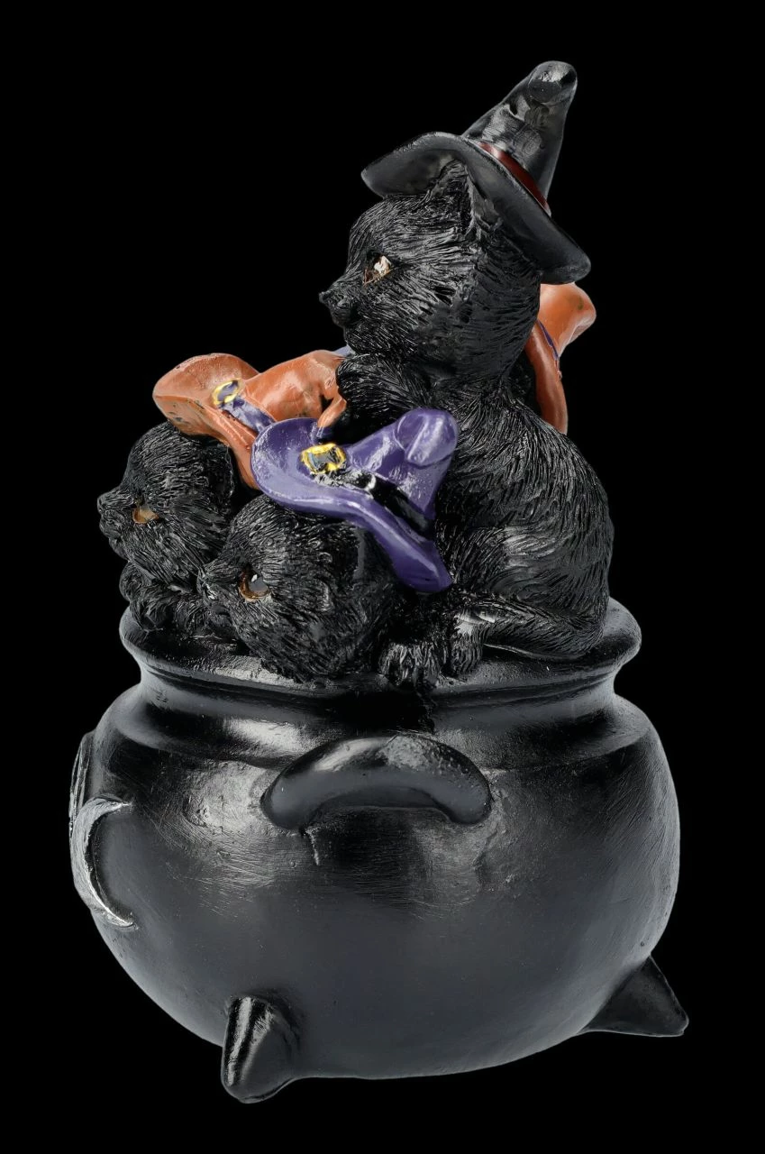 Katzen Figur - Fünf Freche Katzen Im Hexenkessel 6 Katzen Figur - Fünf Freche Katzen Im Hexenkessel – Bild 4