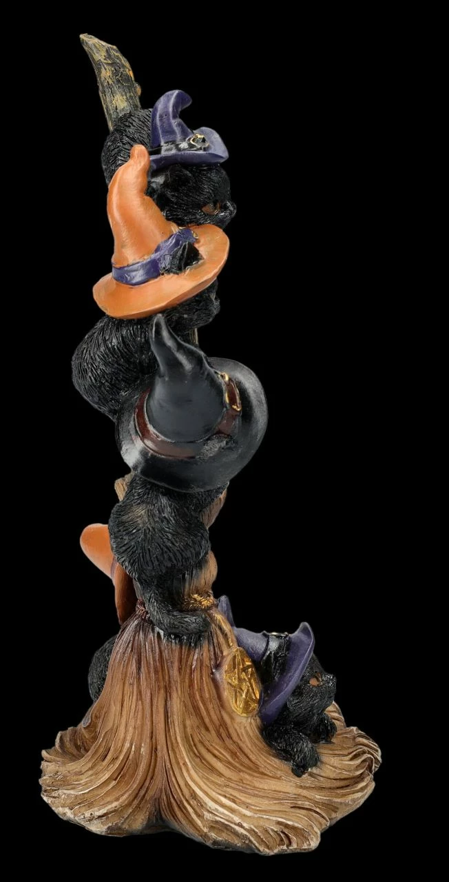 Katzen Figur - Fünf Kätzchen Am Hexenbesen 8 Katzen Figur - Fünf Kätzchen Am Hexenbesen – Bild 6