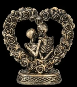 Skelett Figur - Liebespaar In Rosenherz Bronzefarben -FIGUREN Verkäufe FS26466 Skelett Figur Liebespaar in Rosenherz bronzefarben 6 1280x1280