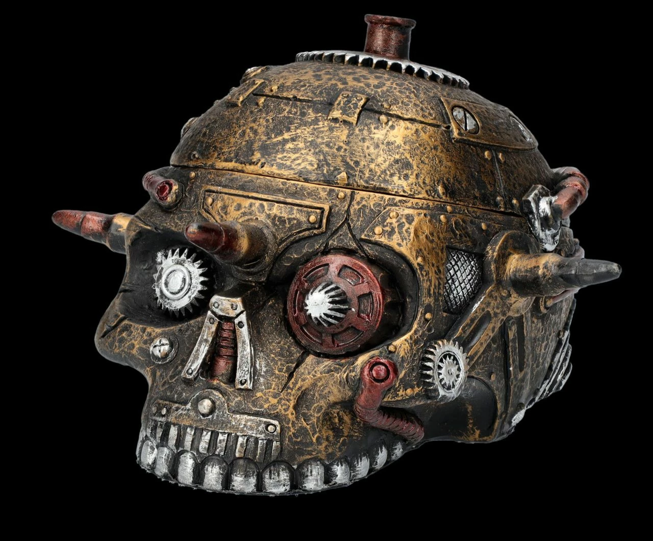 Schatulle - Steampunk Totenkopf Mit Patronen 9 Schatulle - Steampunk Totenkopf Mit Patronen – Bild 7