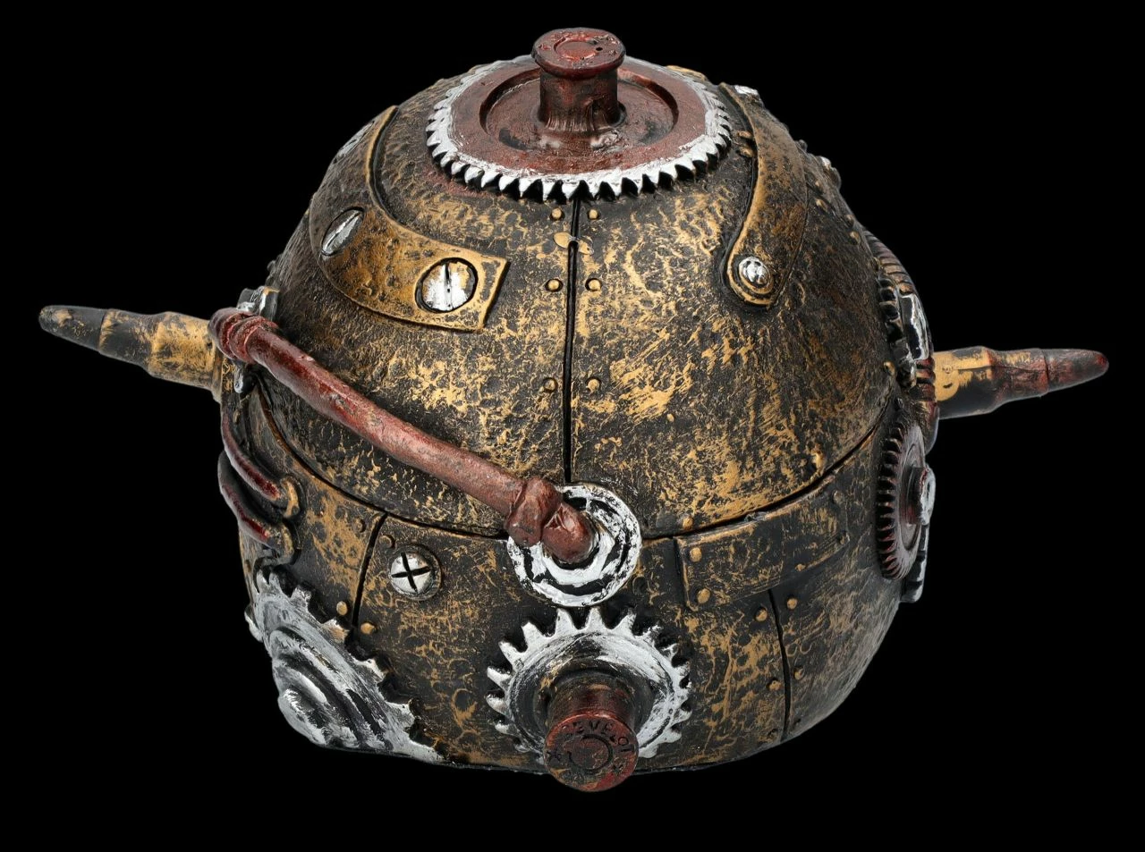 Schatulle - Steampunk Totenkopf Mit Patronen 7 Schatulle - Steampunk Totenkopf Mit Patronen – Bild 5