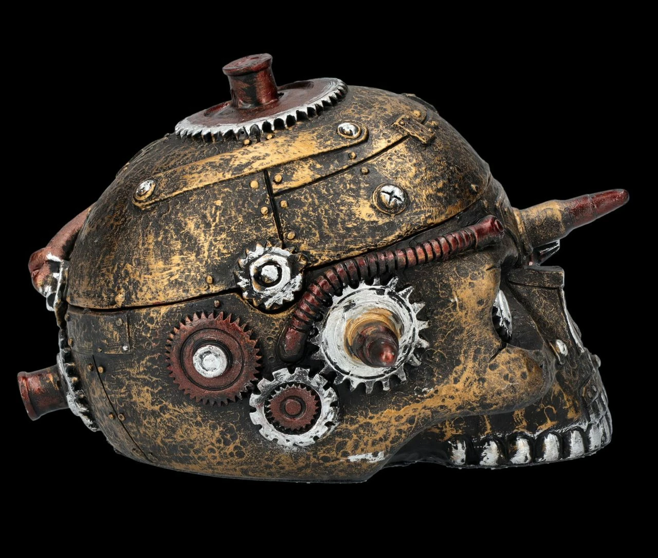 Schatulle - Steampunk Totenkopf Mit Patronen 8 Schatulle - Steampunk Totenkopf Mit Patronen – Bild 6