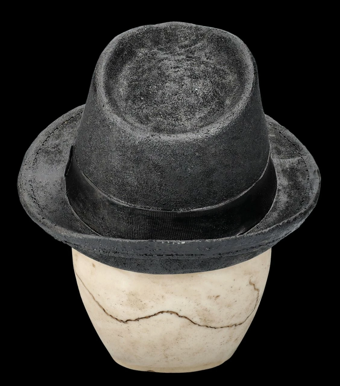 Totenkopf Figur Mit Hut Und Bart 7 Totenkopf Figur Mit Hut Und Bart – Bild 5