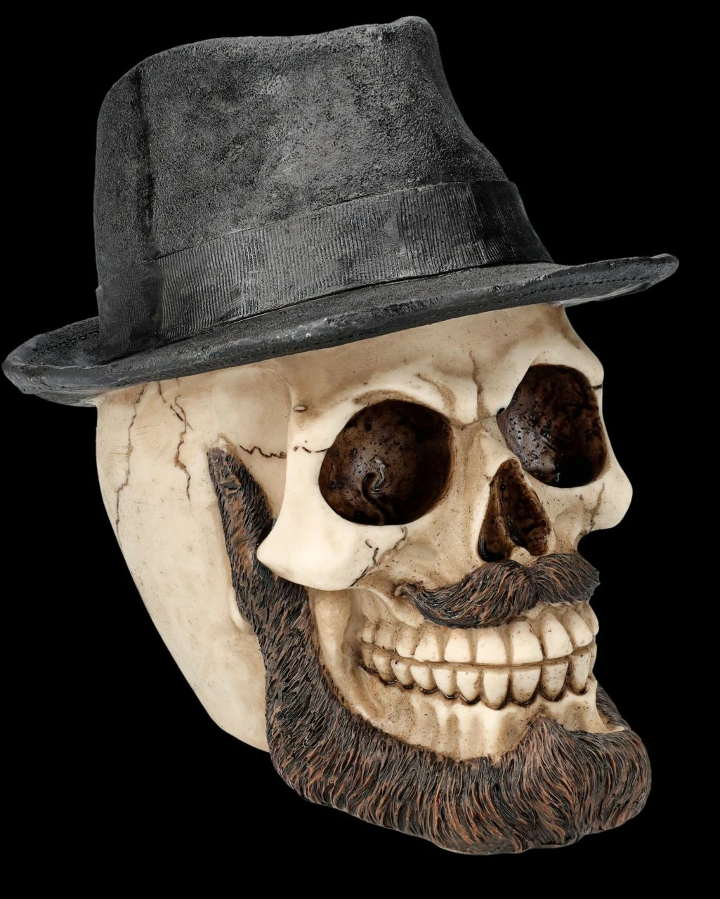 Totenkopf Figur Mit Hut Und Bart 3 Totenkopf Figur Mit Hut Und Bart