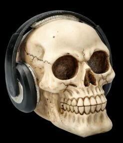 Totenkopf Figur Mit Kopfhörern