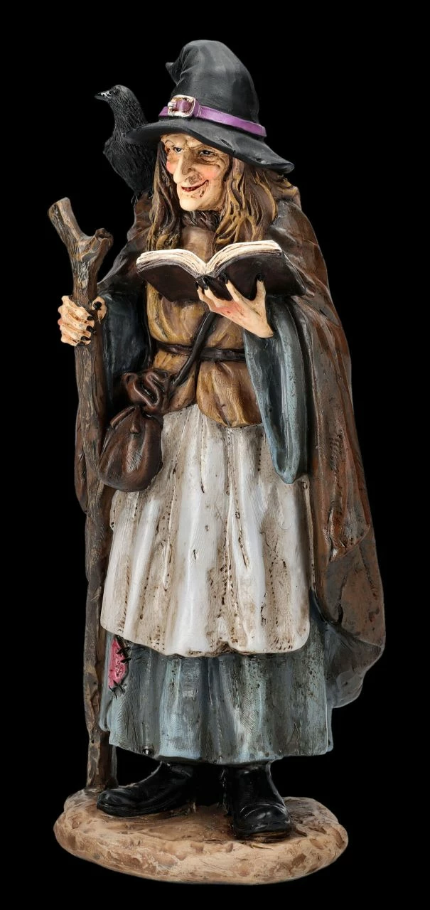 Hexen Figur Mit Rabe Und Zauberbuch 5 Hexen Figur Mit Rabe Und Zauberbuch – Bild 3