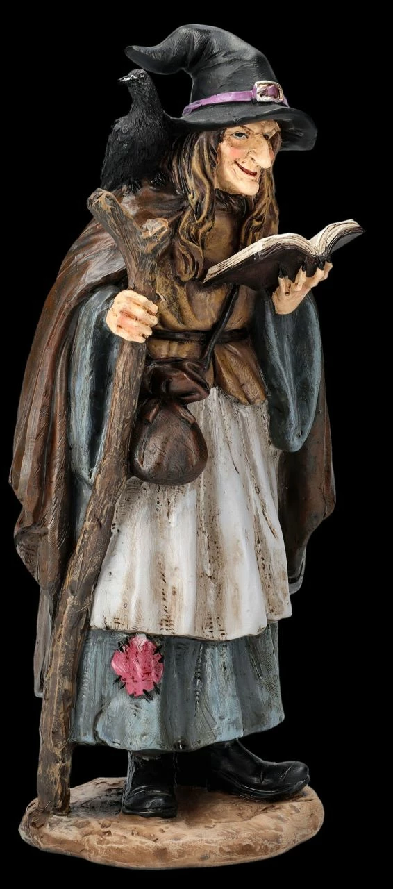 Hexen Figur Mit Rabe Und Zauberbuch 4 Hexen Figur Mit Rabe Und Zauberbuch – Bild 2