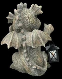 Gartenfigur - Fröhlicher Drache Mit Laterne -FIGUREN Verkäufe FS26610 Gartenfigur Fr hlicher Drache mit Laterne 6 1280x1280