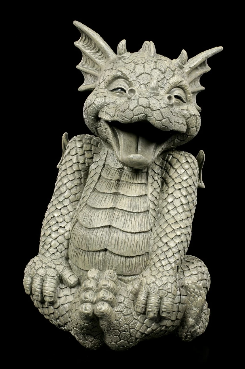 Gartenfigur - Drache Laughy 3 Gartenfigur - Drache Laughy