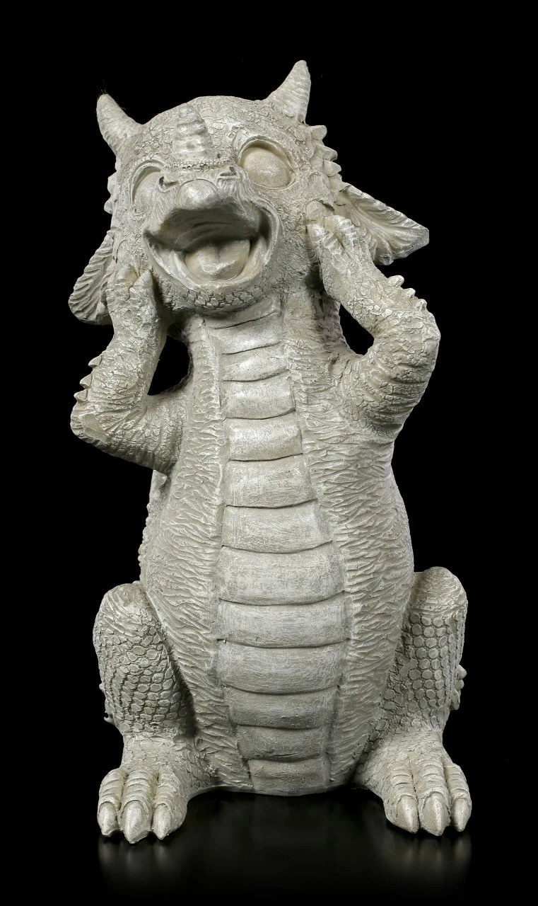 Gartenfigur - Erstaunter Drache 4 Gartenfigur - Erstaunter Drache – Bild 2