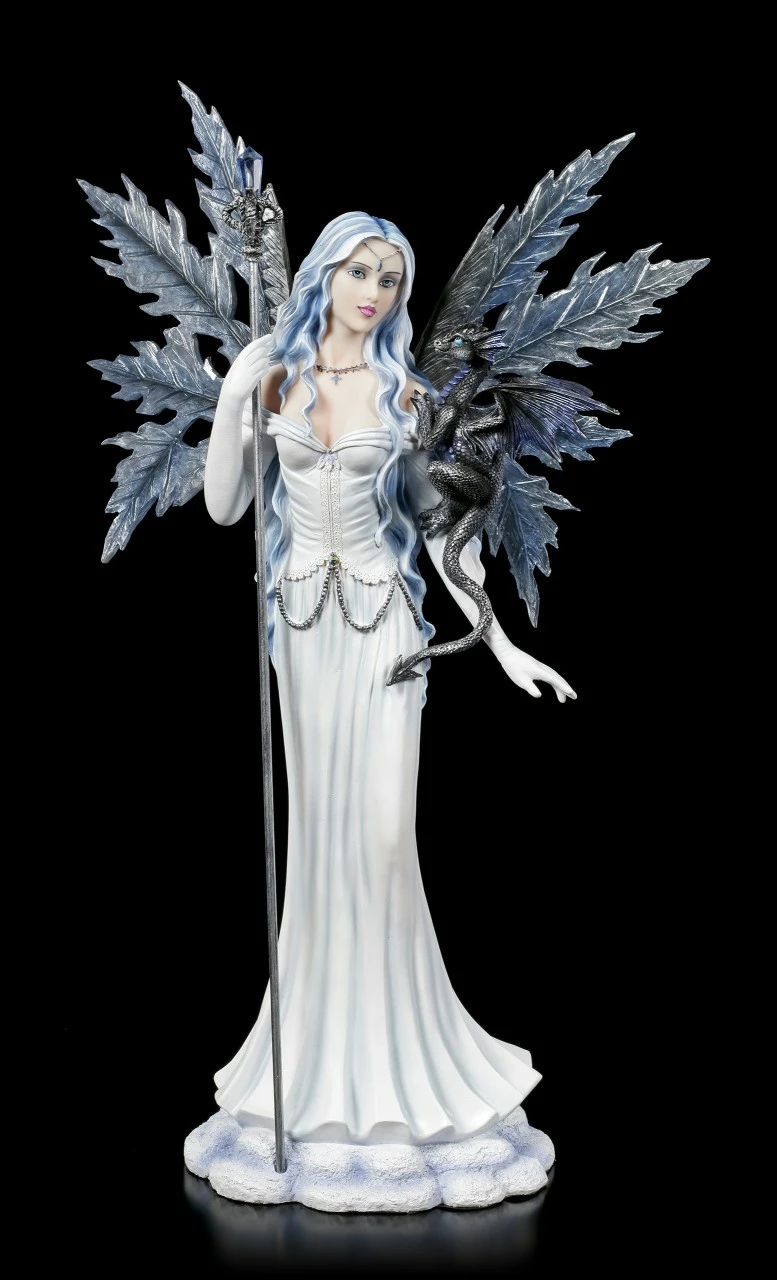 Große Elfen Figur - Adica Mit Kleinem Drachen 3 Große Elfen Figur - Adica Mit Kleinem Drachen