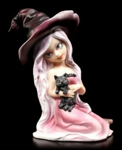 Hexen Figur - Rosa Mit Katze