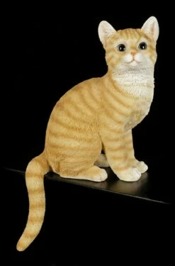 Kantenhocker - Sitzende Getigerte Katzen Figur -FIGUREN Verkäufe Kantenhocker Sitzende Gelbe Katzen Figur 1 1280x1280