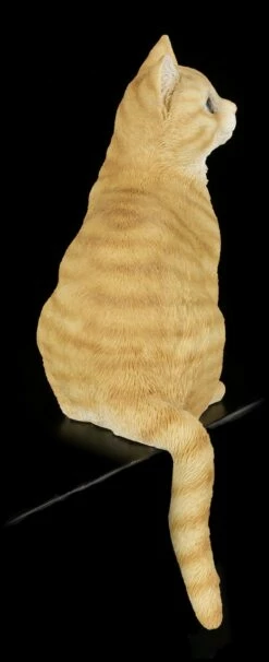 Kantenhocker - Sitzende Getigerte Katzen Figur -FIGUREN Verkäufe Kantenhocker Sitzende Gelbe Katzen Figur 4 1280x1280