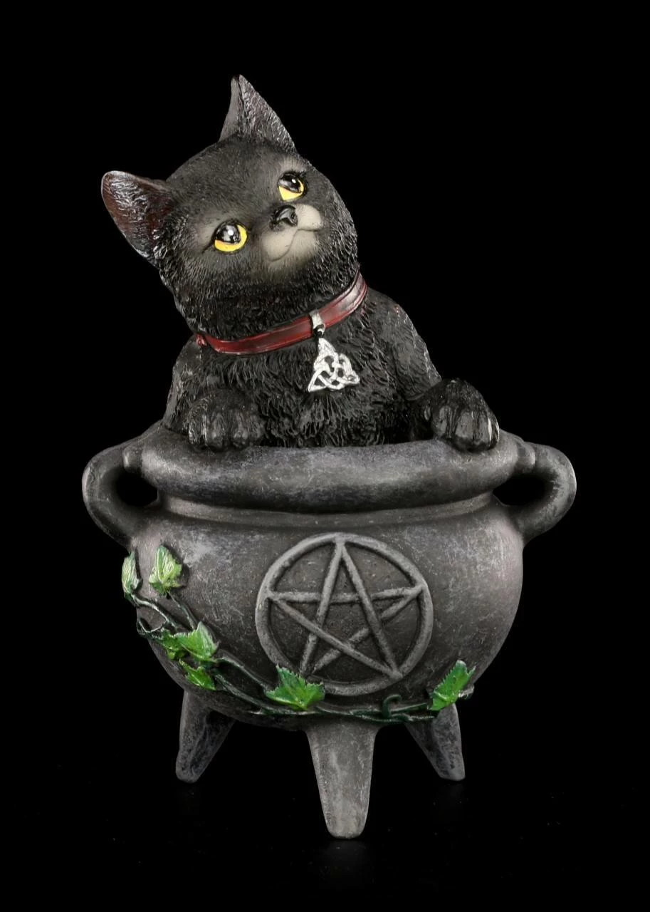NEMESIS NOW Hexen Katzen Figur - Smudge 3 NEMESIS NOW Hexen Katzen Figur - Smudge