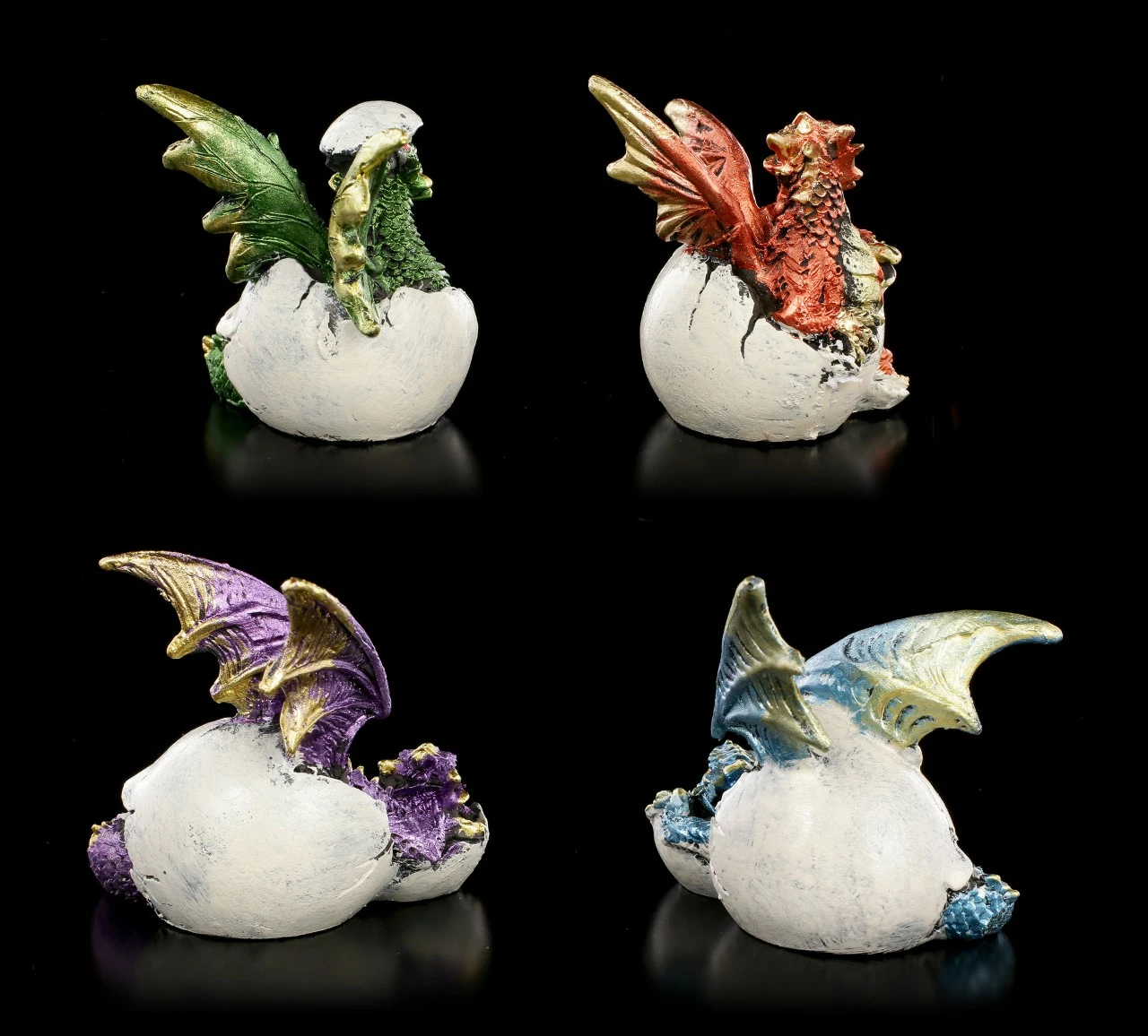 Kleine Drachen Figuren 4er Set - Schlüpfen Aus Eiern 6 Kleine Drachen Figuren 4er Set - Schlüpfen Aus Eiern – Bild 4