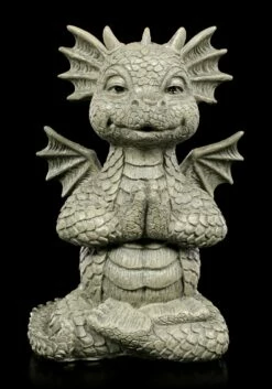 Kleine Gartenfigur - Glücksdrache Yoga