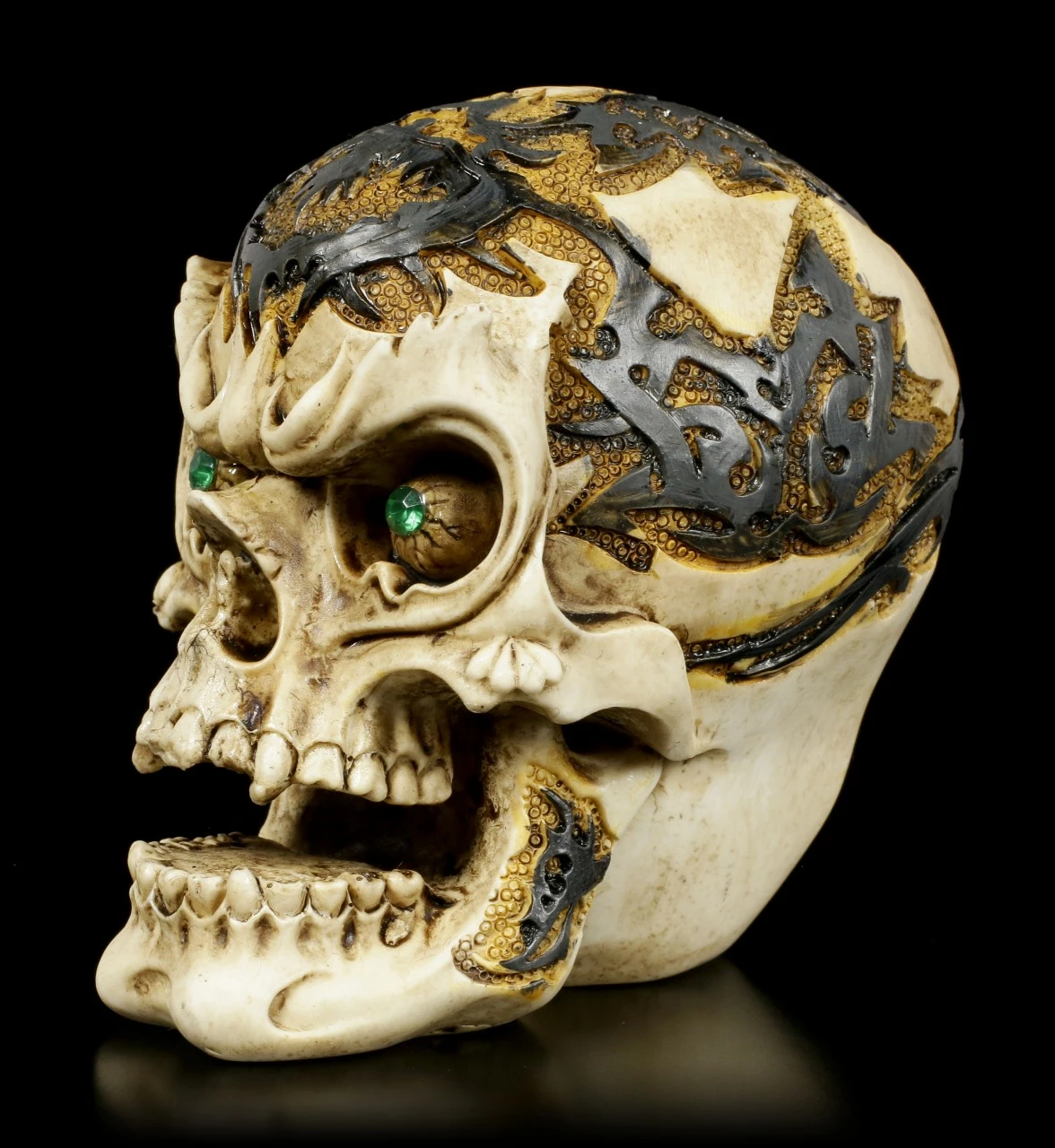 Kleiner Totenkopf Mit Grünen Augen 5 Kleiner Totenkopf Mit Grünen Augen – Bild 3