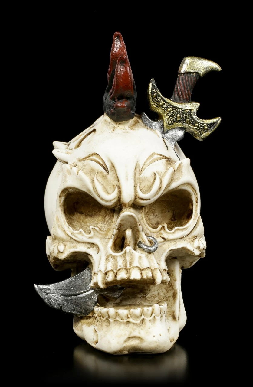 Kleiner Totenkopf Mit Messer Im Kopf 4 Kleiner Totenkopf Mit Messer Im Kopf – Bild 2