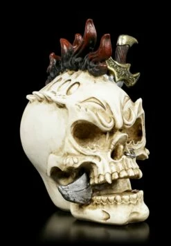 Kleiner Totenkopf Mit Messer Im Kopf