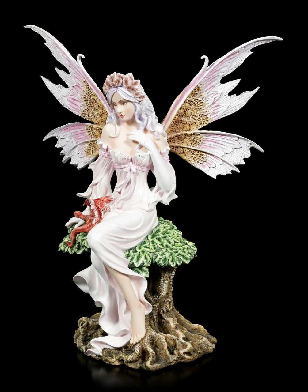 Große Elfen Figur - Phina Mit Rotem Drachen 4 Große Elfen Figur - Phina Mit Rotem Drachen – Bild 2