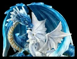 Drachen Figur - Mutter Mit Jungem Weiß-blau -FIGUREN Verkäufe ML11198 Drachen Figur Mutter mit Jungem weiss blau 8 1280x1280