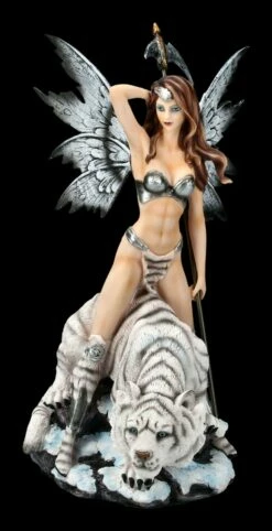 Elfen Figur - Kriegerin Mit Weißem Tiger