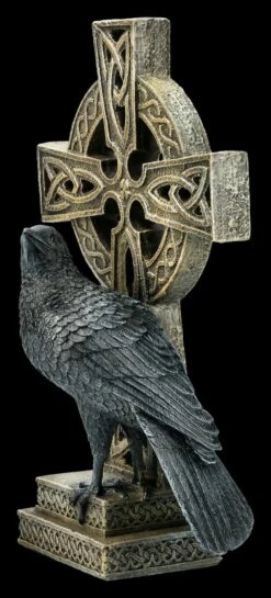 Rabe Sitzt Neben Keltischem Kreuz - Rechts -FIGUREN Verkäufe ML9448 Rabe sitzt neben keltischem Kreuz rechts 3 1280x1280