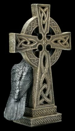 Rabe Sitzt Neben Keltischem Kreuz - Rechts -FIGUREN Verkäufe ML9448 Rabe sitzt neben keltischem Kreuz rechts 5 1280x1280