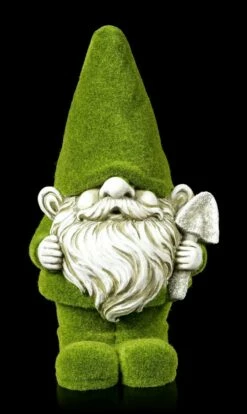 Moosbedeckte Gartenzwerg Figur