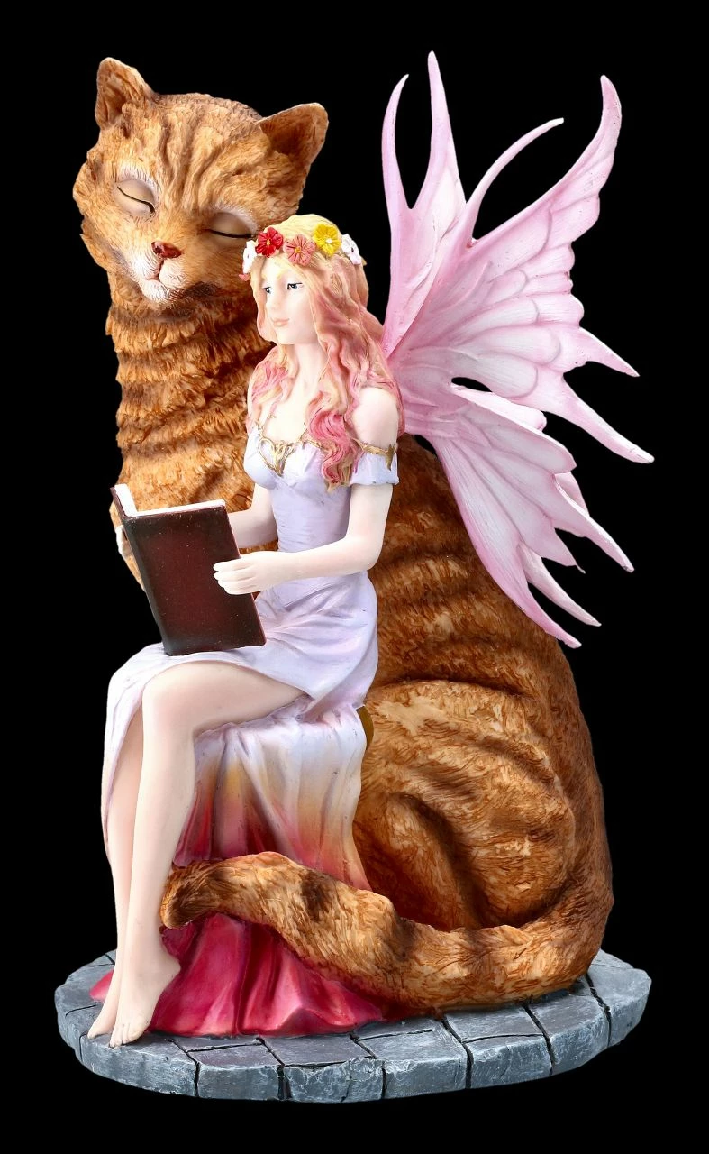 Elfen Figur - Studa Mit Großer Katze 4 Elfen Figur - Studa Mit Großer Katze – Bild 2
