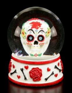 Schneekugel - Day Of The Dead Totenkopf - Weiß -FIGUREN Verkäufe Schneekugel Day Dead 2 1280x1280
