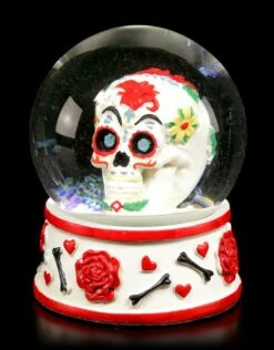 Schneekugel - Day Of The Dead Totenkopf - Weiß -FIGUREN Verkäufe Schneekugel Day Dead 3 1280x1280