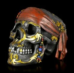 Schwarzer Piratenschädel Mit Tribals