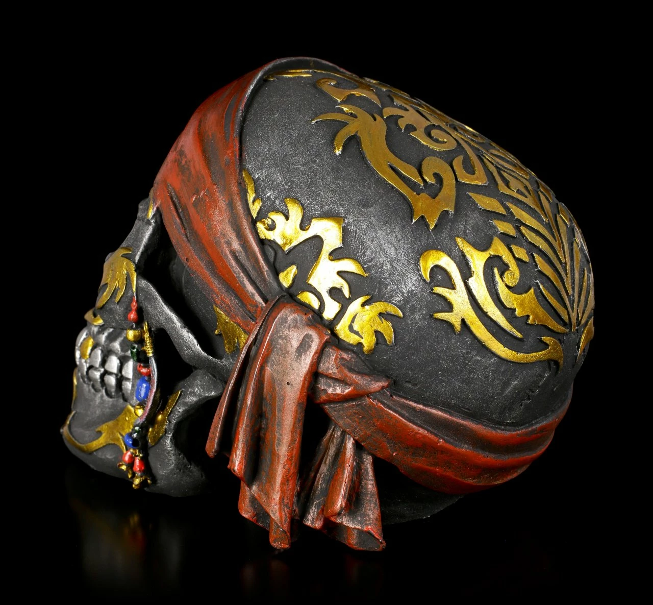 Schwarzer Piratenschädel Mit Tribals 6 Schwarzer Piratenschädel Mit Tribals – Bild 4