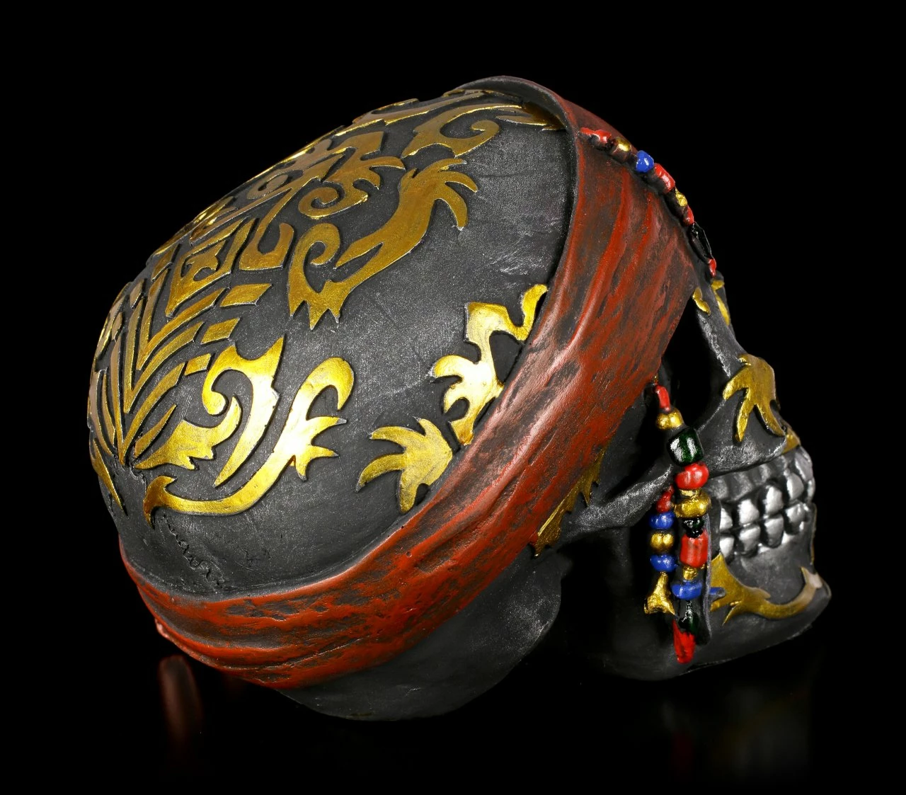 Schwarzer Piratenschädel Mit Tribals 7 Schwarzer Piratenschädel Mit Tribals – Bild 5